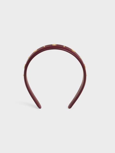CELINE Celine Headband in Calfskin and Brass with Gold Finish