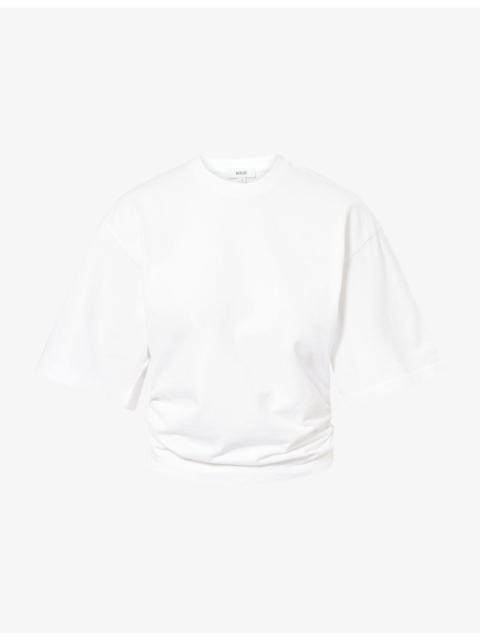 AGOLDE Shari Ruched Cotton-Jersey T-Shirt