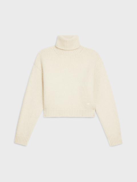 CELINE Triomphe turtleneck sweater in Alpaca wool