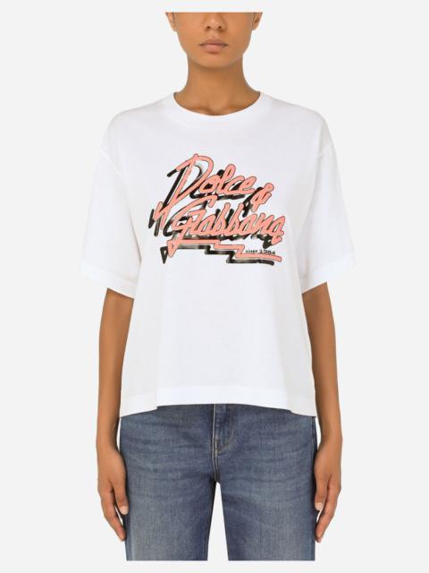 Jersey T-shirt with “Dolce Gabbana” print