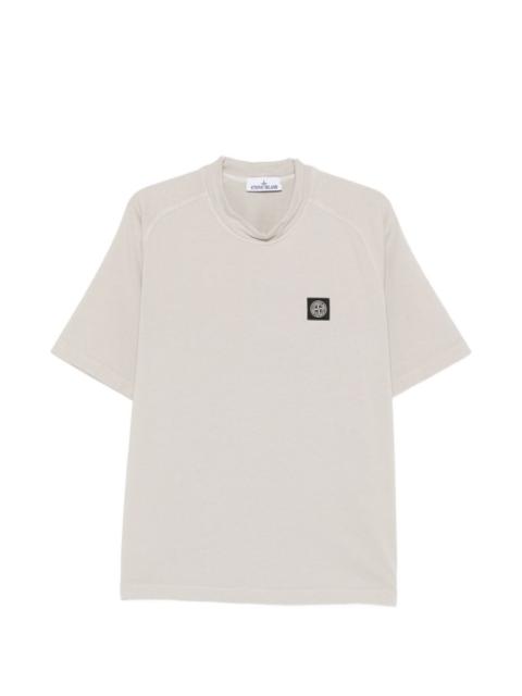 Stone Island crew-neck logo-patch T-shirt