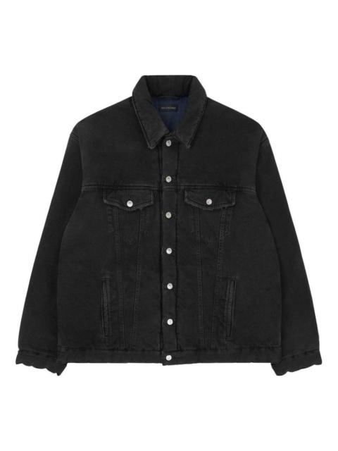 BALENCIAGA Balenciaga Padded Japanese Denim Jacket 'Black' 681689TIWA21440