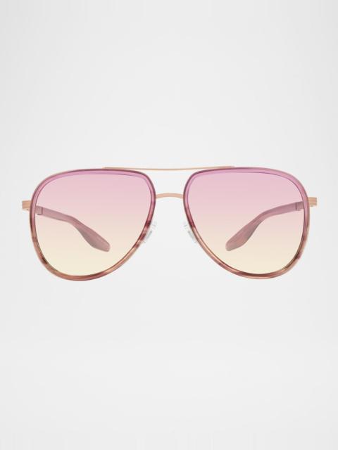 BARTON PERREIRA Cani Titanium Aviator Sunglasses