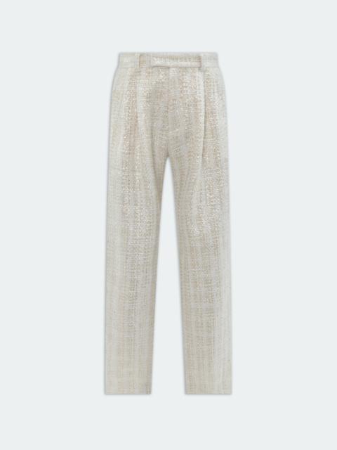 SEQUIN BOUCLE DOUBLE PLEATED PANT