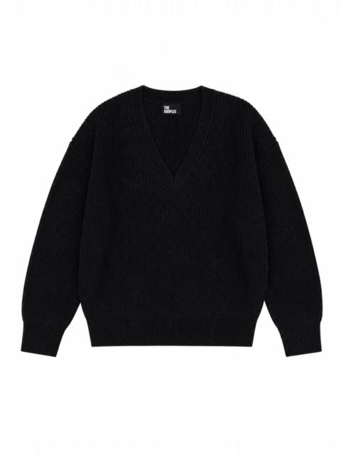 The Kooples BLACK MERINO WOOL SWEATER