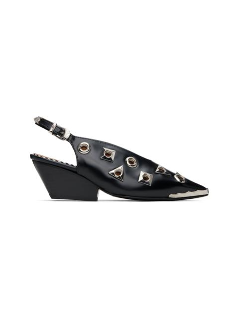 TOGA PULLA Black Polido Pointed Heels
