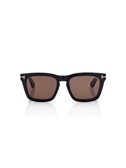 TOM FORD ICON BLUE BLOCK SQUARE OPTICALS WITH CLIP ON SUNGLASSES
