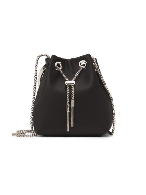 JIMMY CHOO Women's Bon Bon Satin Convertible Top Handle Bag - Black Silver