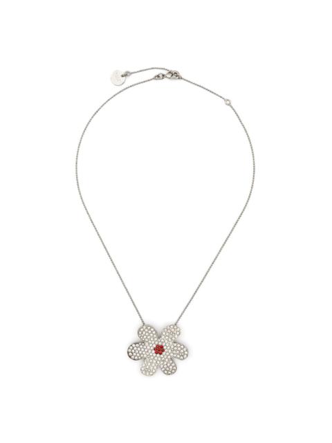 flower-pendant chain necklace