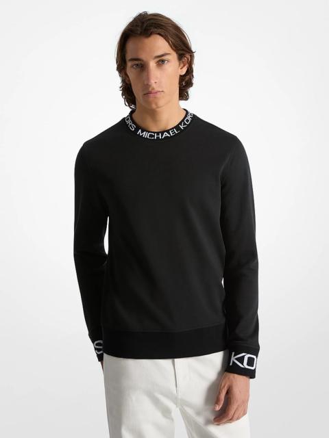 MICHAEL KORS Logo Trim Cotton Blend Sweatshirt