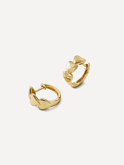 ROXANNE FIRST 14ct Gold Heart of Gold Hoop Earrings