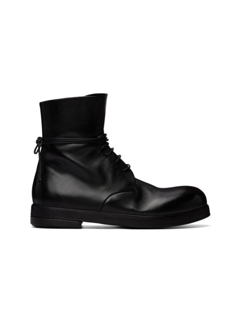 Marsèll Black Zucca Zeppa Combat Boots
