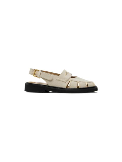 Thom Browne Beige Slingback Cutout Sandals