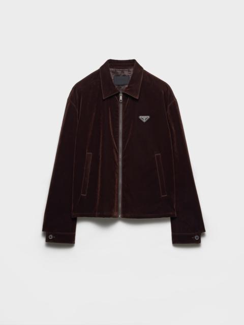 Cotton velvet blouson jacket