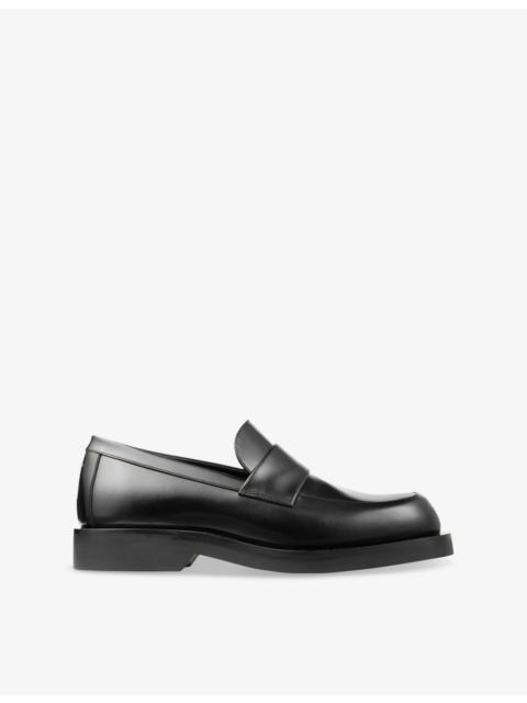 JIMMY CHOO Buff Slip-On Leather Loafers