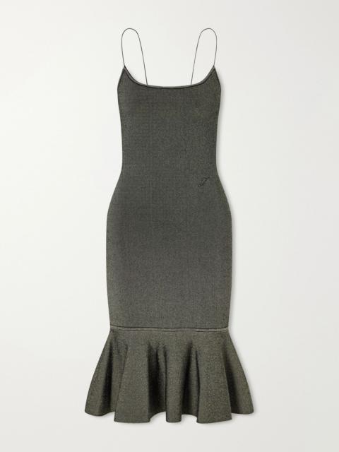 JACQUEMUS La Robe Maille Pina knitted midi dress Gray