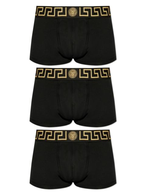 VERSACE Greca border boxer shorts 3-pack