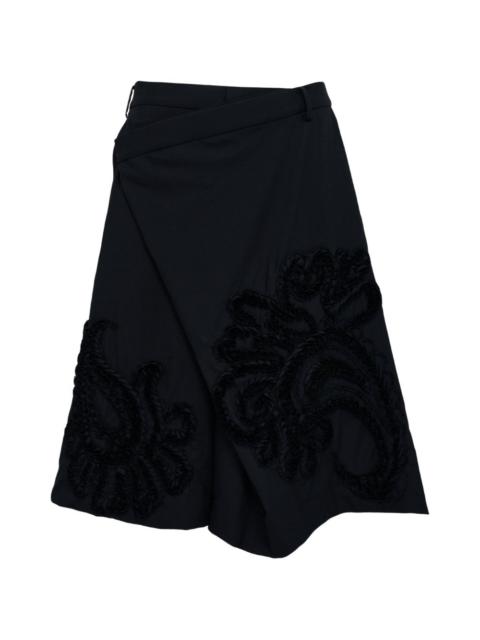 TAAKK embroidered wrap shorts