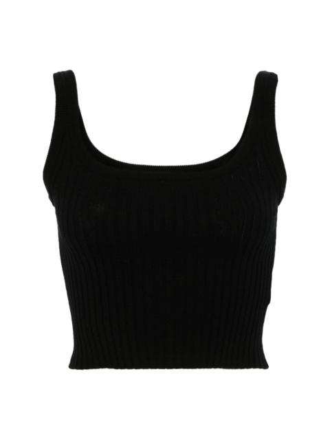 scoop-neck crop top