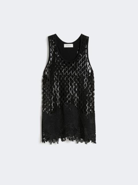 Sportmax Sequinned mesh top - BLACK