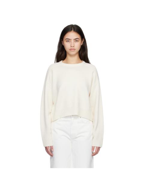 Loulou de Saison Off-White BRUZZI LDS Cropped Sweater