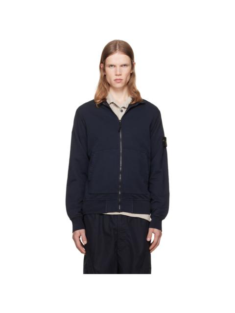 Stone Island Navy 6100063 Organic Cotton Fleece Sweatshirt