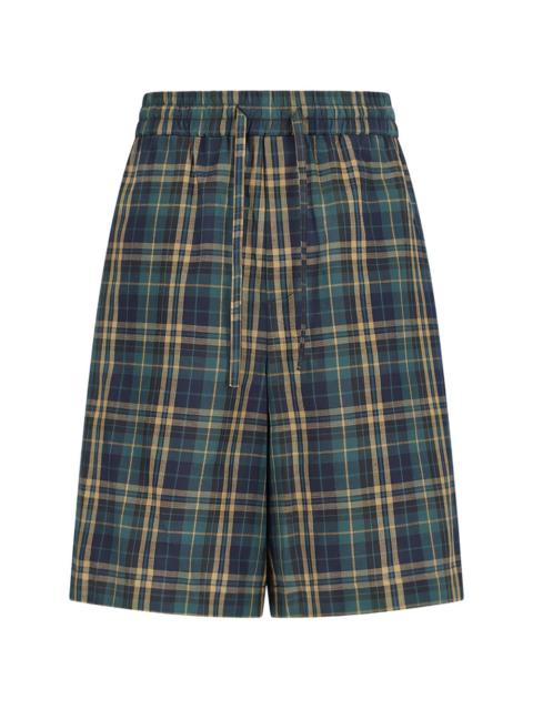 DARKPARK Brad japanese-check shorts