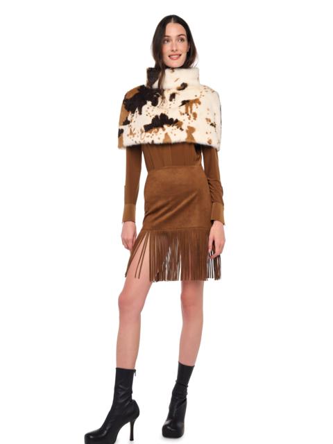 NORMA KAMALI FRINGE SKIRT TO KNEE