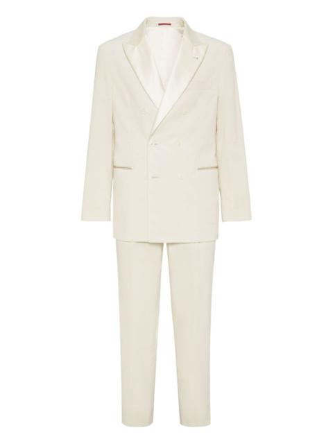 Brunello Cucinelli peak-lapel double-breasted suit