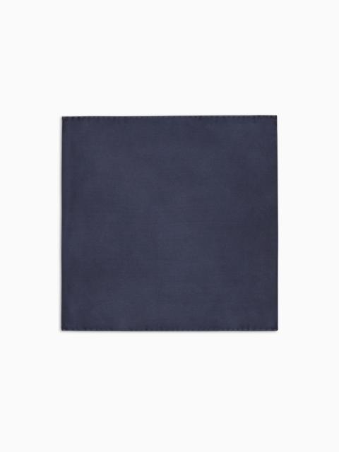 EMPORIO ARMANI Pure silk pocket square with jacquard micro-motif