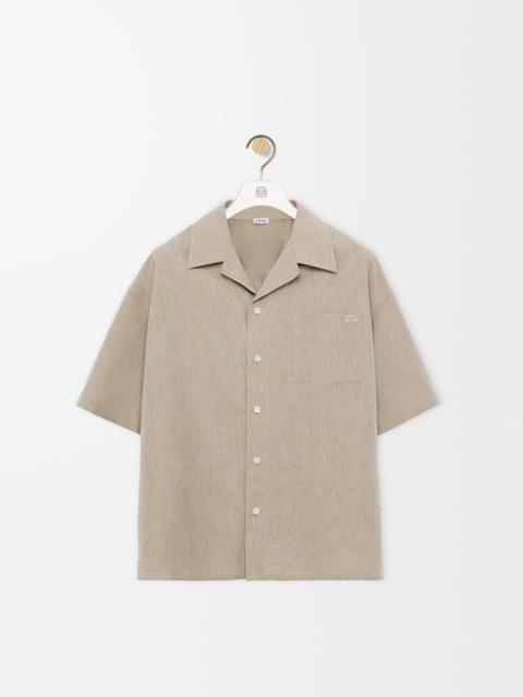 Loewe Short sleeve shirt in wool and cotton
