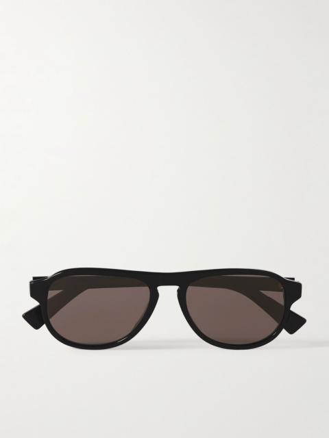 Bottega Veneta Aviator-Style Recycled-Acetate Sunglasses Black