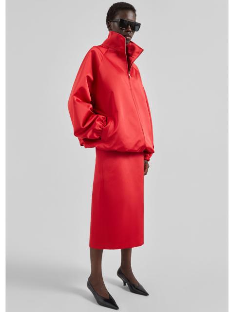 The Frankie Shop Baxter Satin Track Jacket - Red