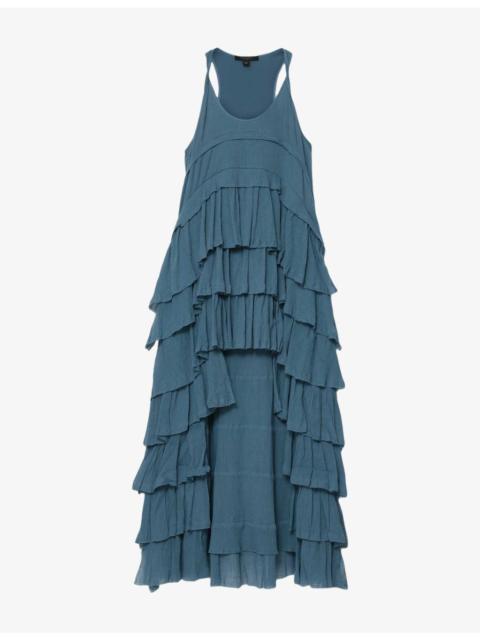ALLSAINTS Cavarly Tiered Woven Maxi Dress