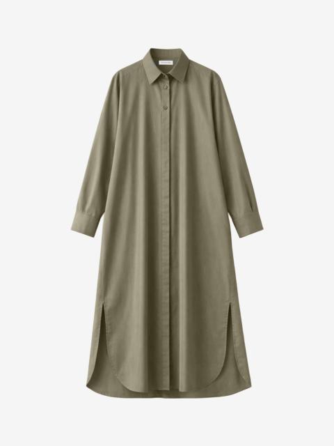 The Frankie Shop Bloom Organic Cotton Shirt Dress - Olive