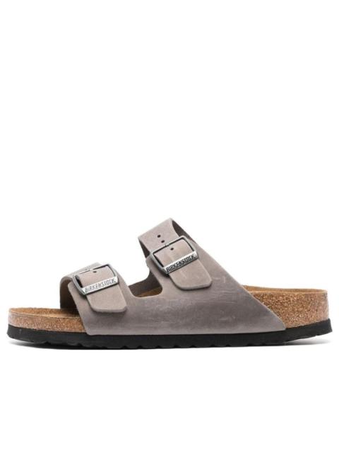 BIRKENSTOCK Birkenstock Arizona Soft Footbed Oiled Leather Sandals 'Iron' 1013645
