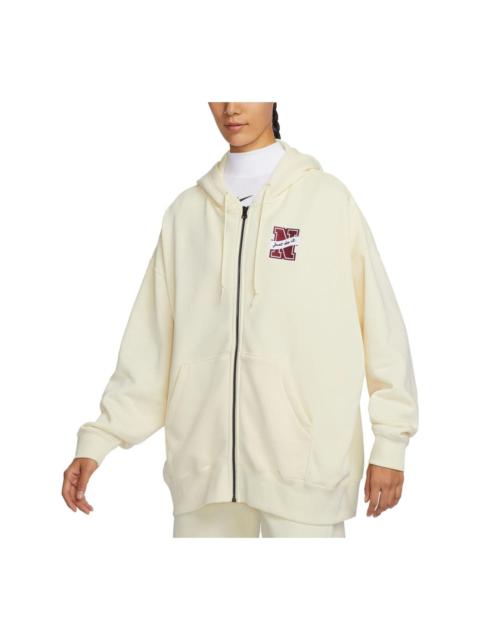 (WMNS) Nike Sportswear Essential Fleece Jacket 'Beige' FV8445-113