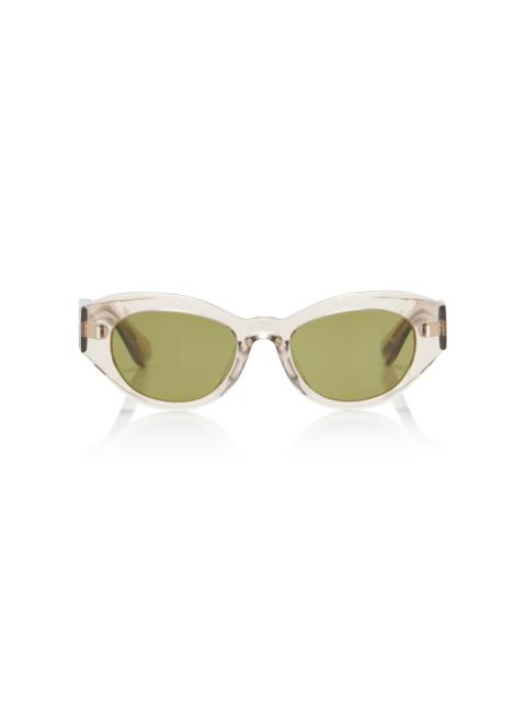 Oliver Peoples Lerrue Square-Frame Acetate Sunglasses white