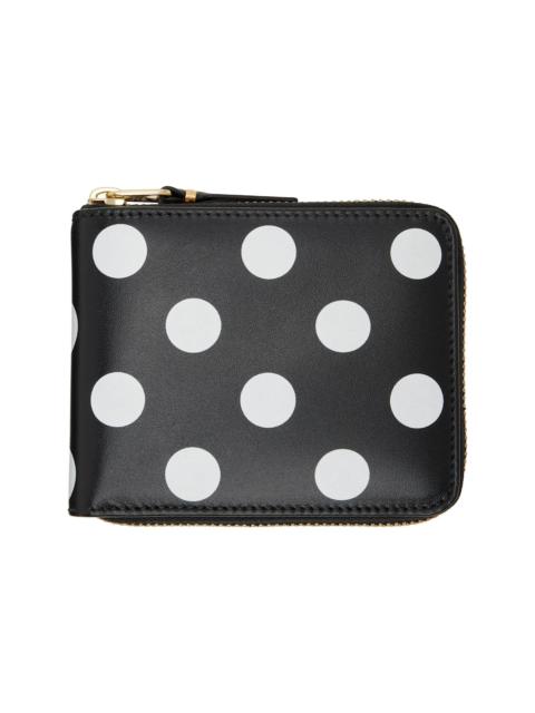 Comme Des Garçons Black & White Printed Polka Dots Wallet