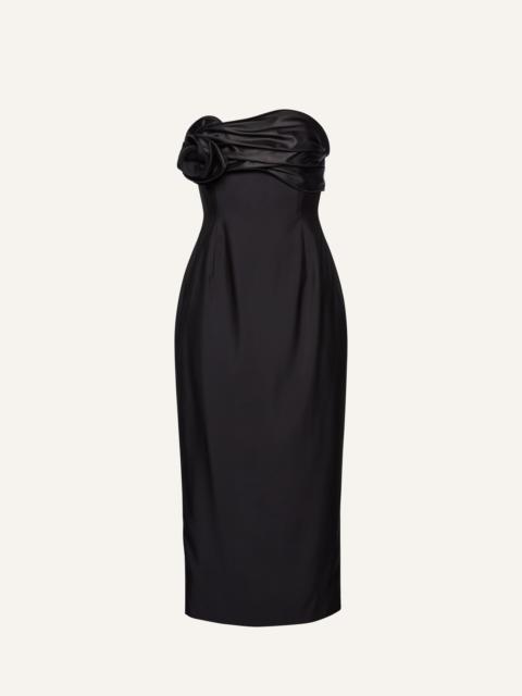 MAGDA BUTRYM Strapless ruched dress in black