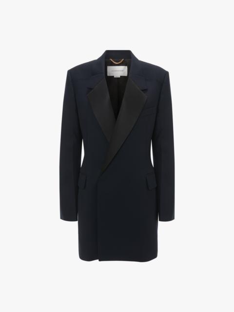 Exclusive Fold Shoulder Detail Dress In Midnight