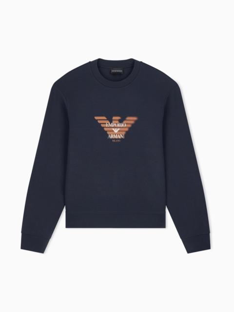 EMPORIO ARMANI DOUBLE JERSEY SWEATSHIRT WITH LOGO