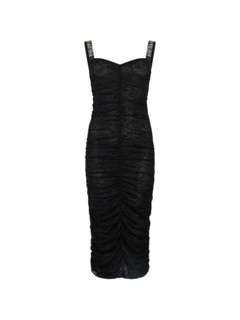 PHILIPP PLEIN Wrinkled lace dress