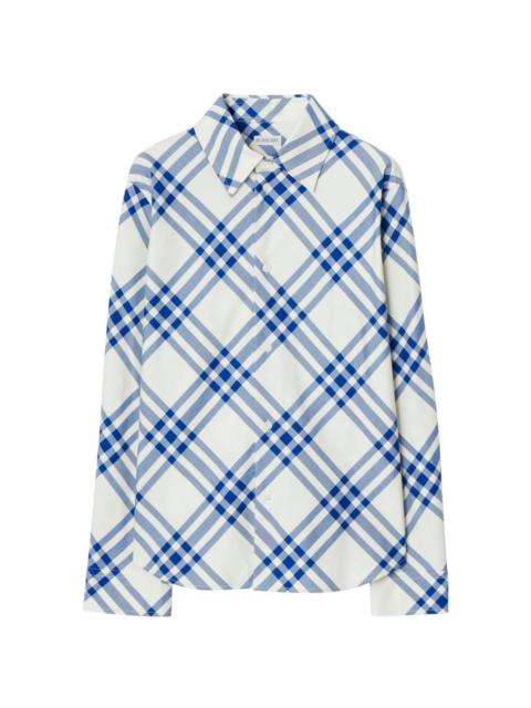 checked cotton flannel shirt