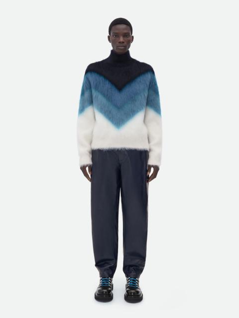 wool mohair chevron jumper