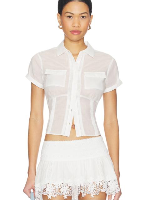 GUIZIO Chest Pocket Top