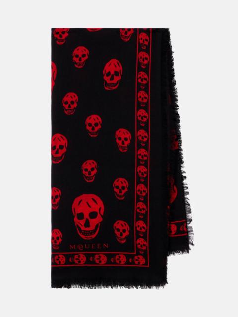 Alexander McQueen Skull wool scarf