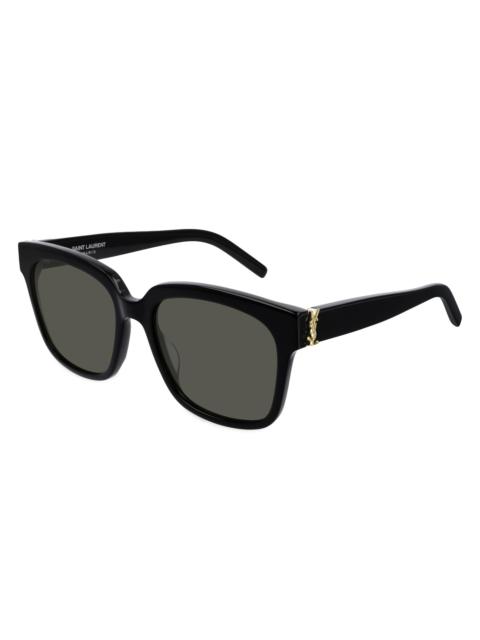 SAINT LAURENT Men's SL M40 YSL Signature 54MM Squared Sunglasses - Black