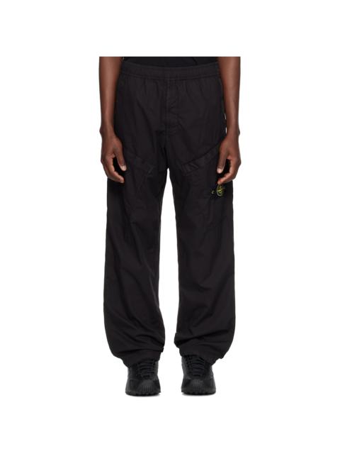 Stone Island Black 3100006 Stretch Cotton Tela 'PARACADUTE' Cargo Pants
