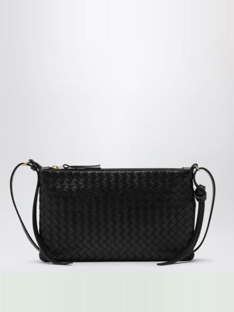 Bottega Veneta Medium Piccolo Intrecciato pouch in black nappa leather